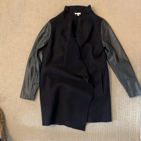 Joie Faiga lamb and boiled wool jacket open front sweater cardigan - Picture 8 of 9